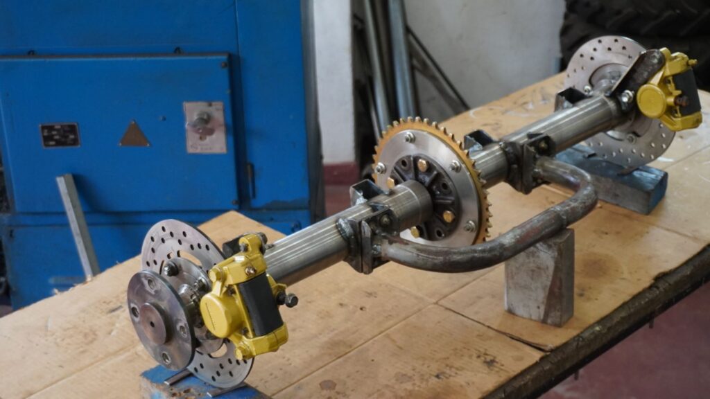 Fully Assembled Handmade Chain Drive Differential Before Painting
